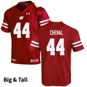 Men's Wisconsin Badgers NCAA #44 John Chenal Red Authentic Under Armour Big & Tall Stitched College Football Jersey CN31M53FN